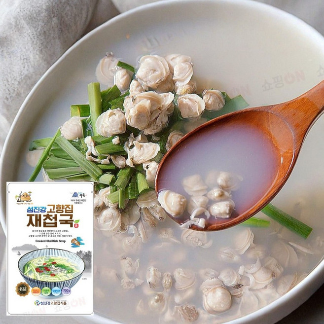 자연산 하동 섬진강 재첩국 국내산, 6개, 700g