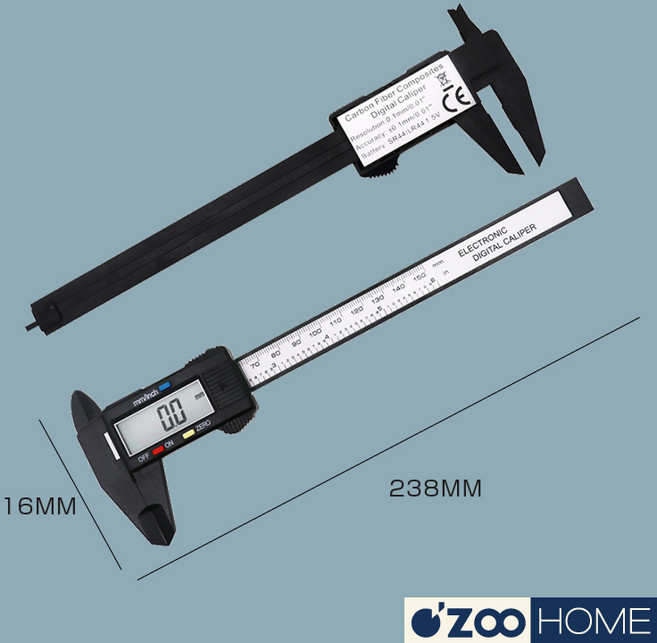 ZOO HOME 數位顯示游標卡尺 0-150mm 高精度測量工具, 1個, ★1把｜游標卡尺