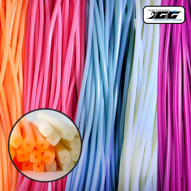 실리콘 사각(고축광) 튜브 (1m) 갈치 칼치 고무 호스 선상 낚시 자작 채비, 핑크, 1.5mm, 1개