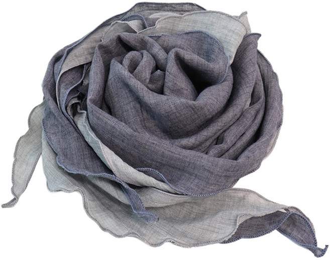 메리앤유 소프트터치 웨이브 디테일 투톤 배색 스카프 국산