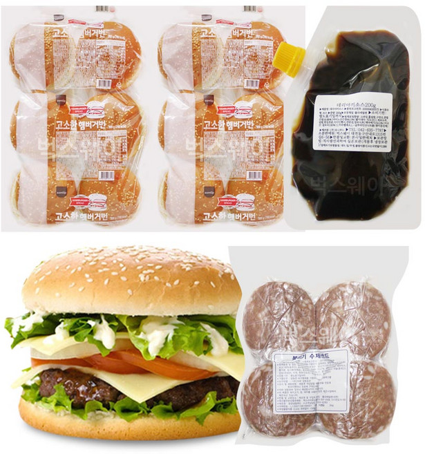 불고기버거 만들기세트 10인분(데리야끼소스), 1세트, 200g