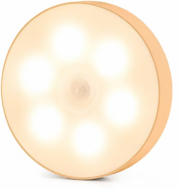 磁吸式智慧人體感應小夜燈 充電式LED床頭燈, 暖光500mAh