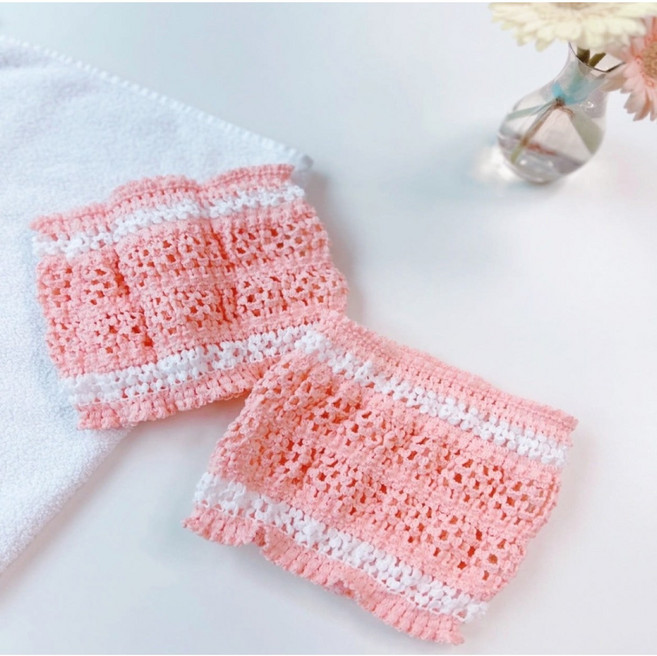 일본 세안밴드 샤워캡 헤어 터번 사우나템, 2개