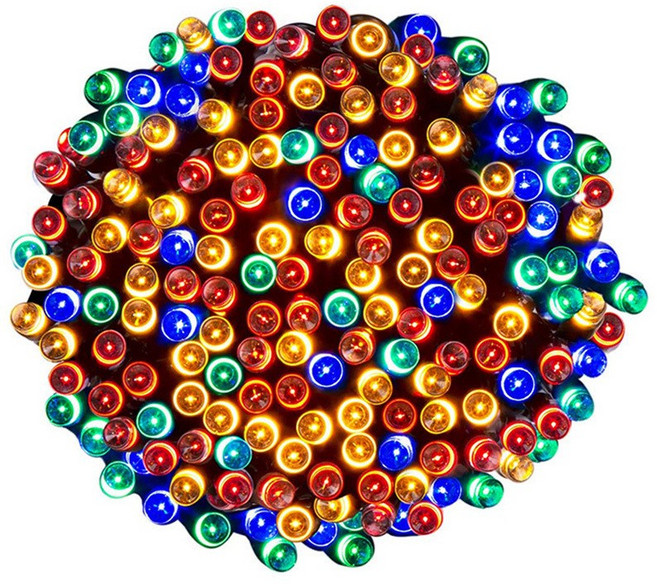 에이플 태양광 꼬마 전구 트리 조명 32m 300구 정원등 led 8가지 모드 정원 꾸미기 야외, 4색컬러