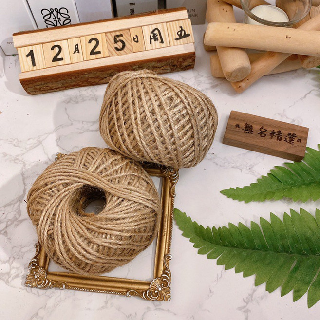 無名精選 麻繩 DIY手工材料 包裝裝飾編織繩 粗2mm, 1個