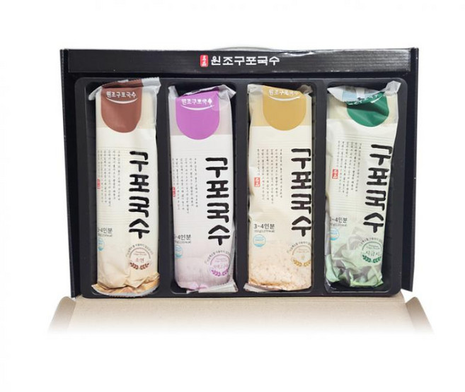 원조 구포국수 소면 선물세트 4종 4개입 자색고구마 시금치 콩, 4개, 310g