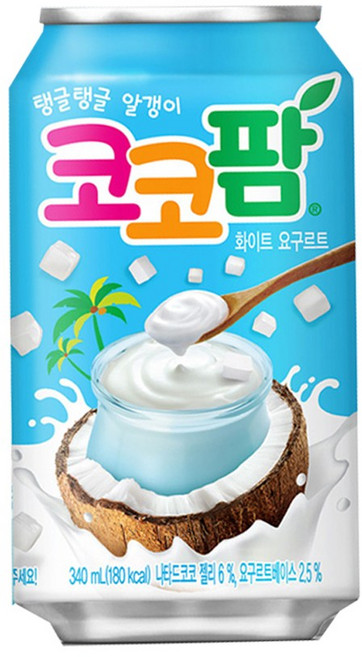 해태 코코팜 화이트 요구르트 340mlx24캔x2박스, 48개, 340ml