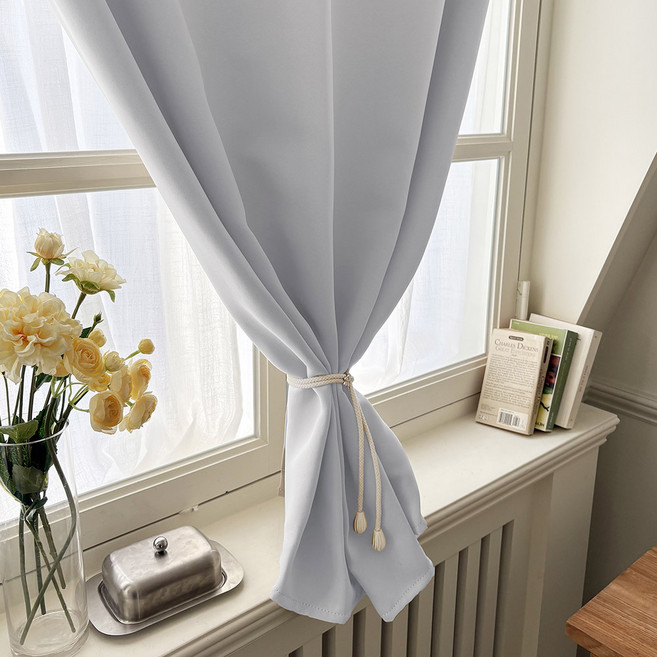 까르데코 붙이는 암막커튼 찍찍이 벨크로 원룸 자취방 방한 작은창 창문커튼 110X150