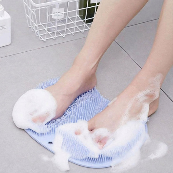 미끄럼방지 풋브러쉬 패드 블루, 160g, 1개, 1개입
