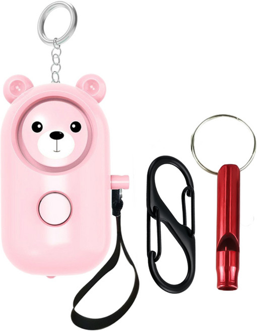 하피도 안심지킴 호신용 경보기 휴대용 키링 130dB, 1세트, 파스텔핑크
