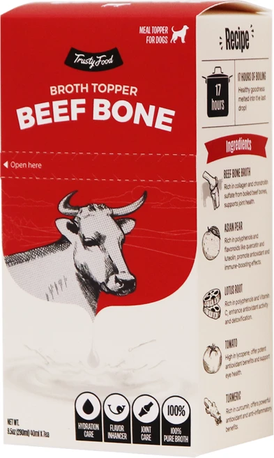 트러스티푸드 브로스토퍼 강아지 음료 7p, 비프 본(소 사골), 280ml, 1개 - 쿠팡