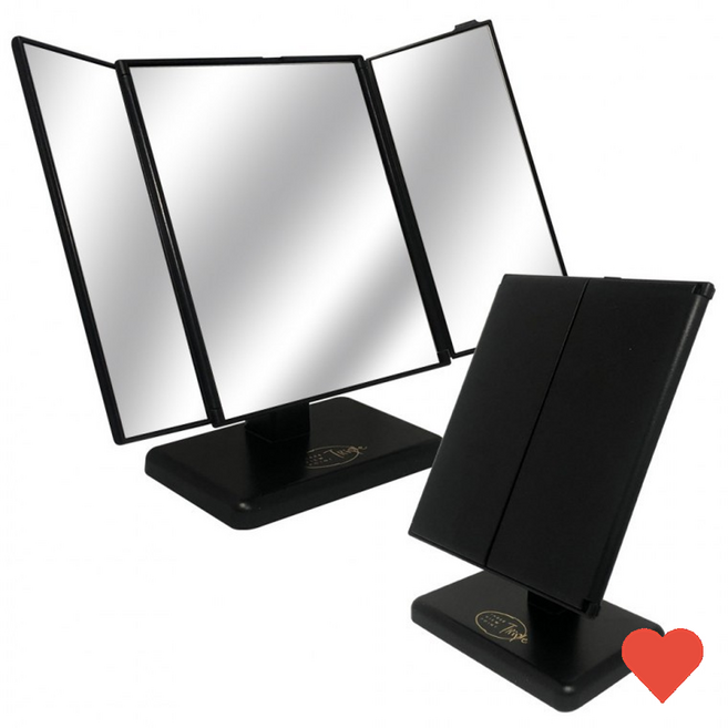 금비가 접이식 삼면 탁상거울 학생거울, 중