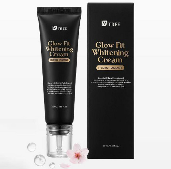 엠트리 글로우핏 화이트닝 크림 50ml / 미백 톤업 주름개선 보습 탄력 5 in 1 올인원크림, 1개