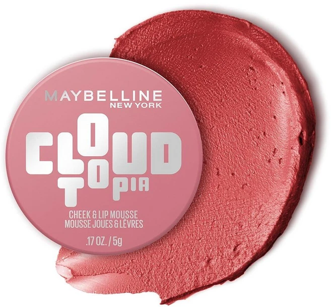 Maybelline Cloudtopia 뺨과 입술 무스용 블러시 최대 14시간의 블러쉬 및 립 메이크업 컬러를 위한 울트라 비비드 피그먼트 포뮬라 드리미 던 1개입, ENCHANTED MAUVE - 쿠팡