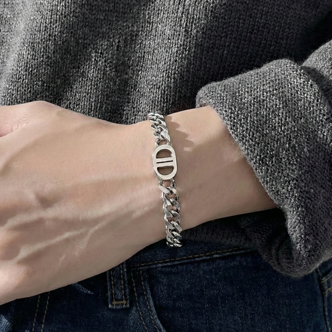 SERONA 남자 써지컬 스틸 체인 팔찌