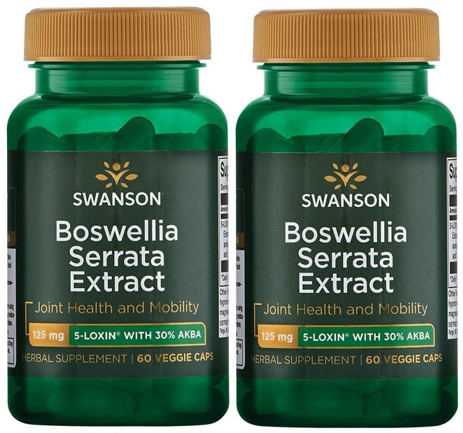 스완슨 5-LOXIN 보스웰리아 세라타 125mg 60정 2팩 보스웰릭산 조인트서포트, 2개 - 쿠팡