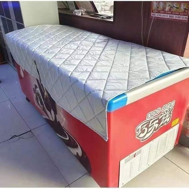 아이스크림냉동고커버 업소용 보냉 자외선 자석 열 커버 자외선차단 앞뒤 천 단열 냉동고, 70x70cm, 두꺼운 앞뒤둘러싸는타입 RY13TY, 기본 색상