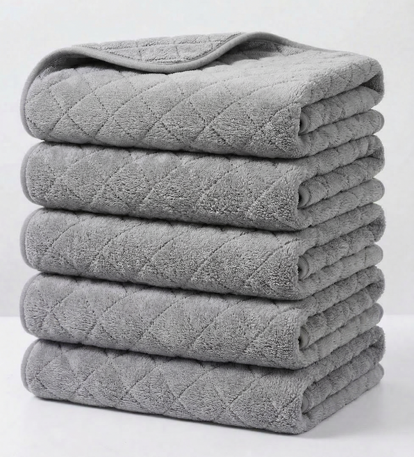 융풍 호텔 수건 40수 수건 프리미엄 극세사수건 호텔수건 미용 스팀 타월, 다크그레이, 5개
