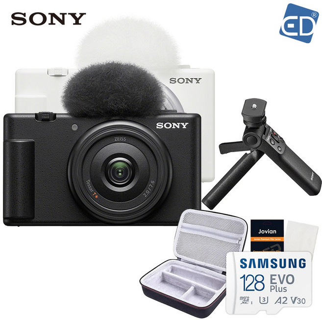 [소니정품] ZV-1F 브이로그카메라 + 무선 GP-VPT2BT 그립키트 세트 /ED, 01 블랙
