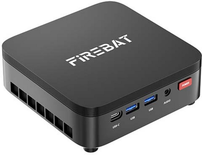 FIREBAT R3 미니 PC AMD R5 7430U CPU 6코어 12스레드 최대 4.3GHz WiFi6+블투5.2, 블랙, IG7H16N8-L, 512GB, 16GB, WIN11 Pro