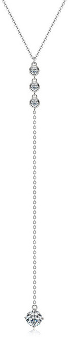 莫桑鑽 Y型項鍊