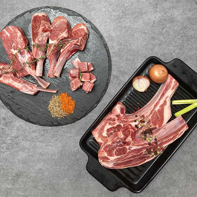 어린 양고기 호주산 프렌치랙 숄더랙 양꼬치 양갈비 양토마호크 선물세트 파티음식 캠핑음식 캠핑고기, 양깍두기, 1개