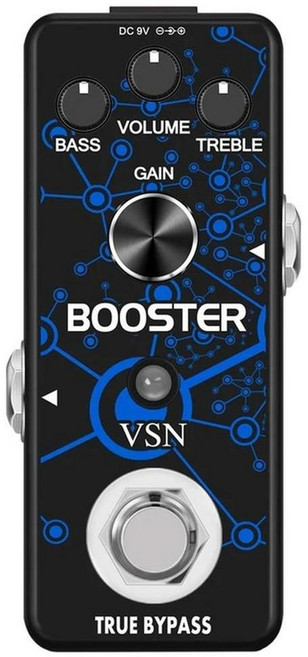 기타용 아날로그 부스트 이펙트 페달 트루 바이패스 부스터 퓨어 클린 일렉트릭 기타 베이스용 미니 이펙터, 1개, booster