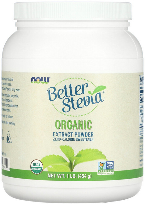 나우푸드 베터 스테비아 추출 파우더 제로-칼로리 스위트너 비건 글루텐 프리, 454g, 1개