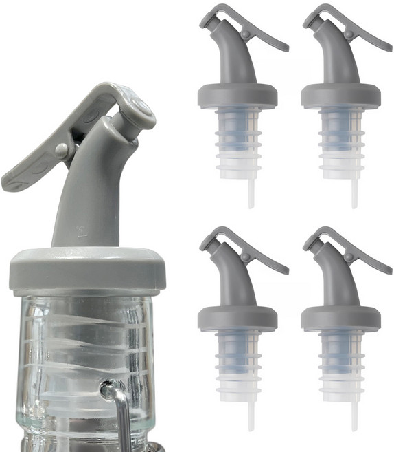 이케아 푸어러 뢰스타그바르 병입 와인 오일마개 주방용품, 그레이, 4세트