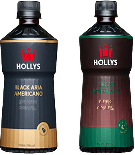 [할리스] 블랙아리아 아메리카노 550ml 6개입 + 디카페인 아메리카노 450ml 6개입, 6