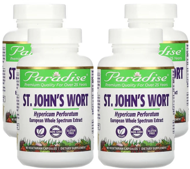 파라다이스허브 세인트존스워트 베지 캡슐 90정, 4개 - 쿠팡