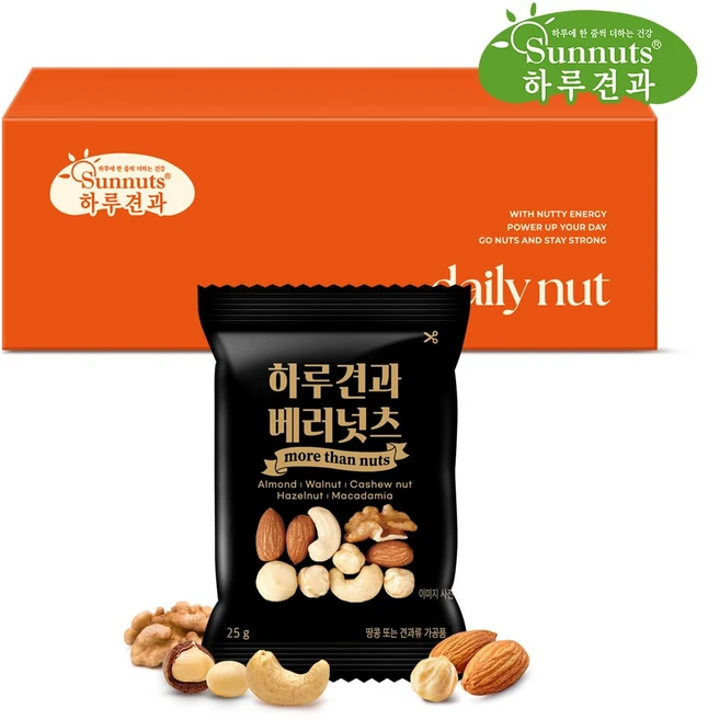 [하루견과] 베러넛츠 25gx12입 케이스/원물간식 하루견과 간편식, 25g, 1개 - 쿠팡