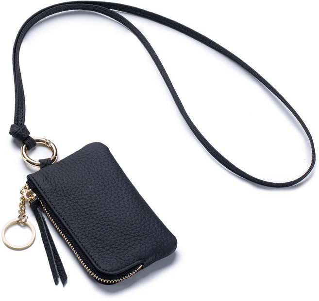 유이미 가죽 목걸이카드지갑 미니 파우치 동전지갑