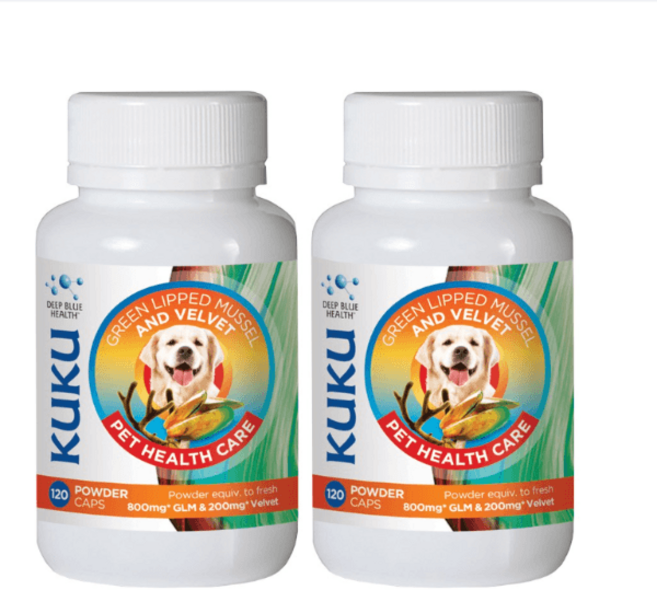 쿠쿠 펫 강아지 고양이 관절 슬개골 영양제 초록입홍합 800mg+녹용 200mg 120베지캡슐 x 2개, 뼈/관절강화, 240개