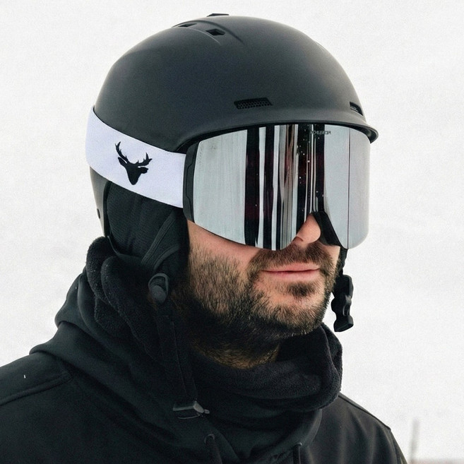 톰디어 고스트 스노우 보드 스키 헬멧, 블랙, 1개