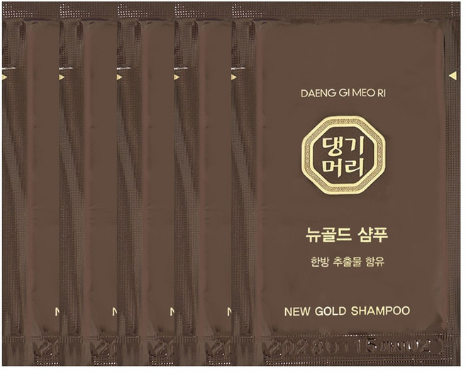댕기머리 뉴골드 샴푸 세면용품 여행용 일회용 한방샴푸, 10ml, 100개