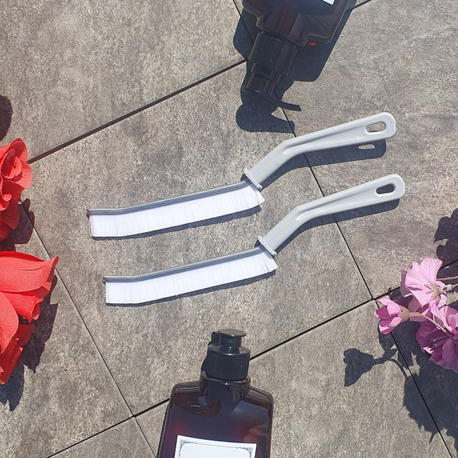 씩스틴스프링 더 강력한 고강도 틈새 청소솔 V2, 2개, 회색손잡이 흰색모