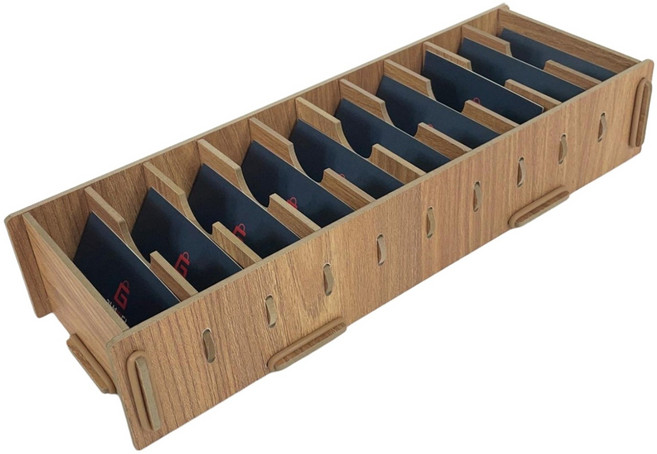 올지 10 명함보관함 쿠폰 카드 꽂이 수납함, 브라운, 1개