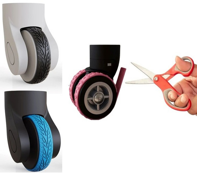 뷰웨이브 캐리어 바퀴 교체 보호 커버 여행가방 휠 덮개 싸개 소음 방지 공항