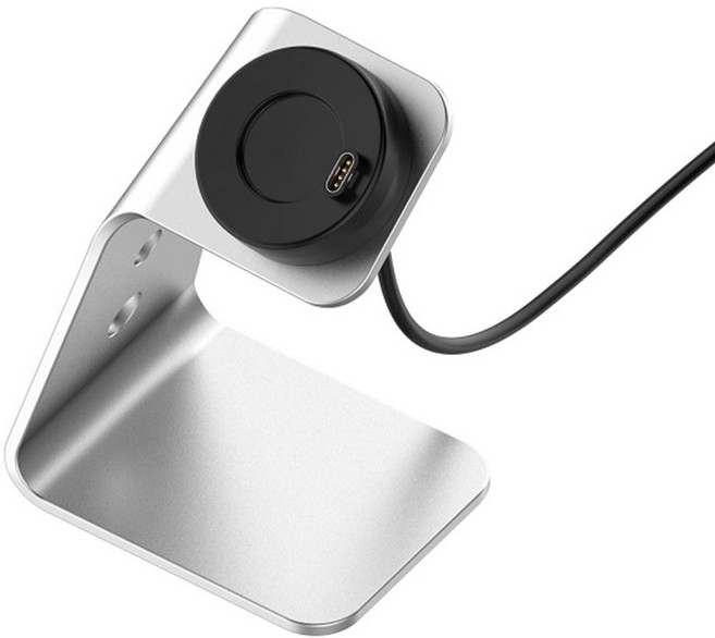 별다섯 가민 워치 호환 충전기 거치 스탠드 독 호환 포러너 965 265 945 955 피닉스 5 6 7 인스팅트 2 S X 비보 무브 3 액티브 3 4, 실버, 1개