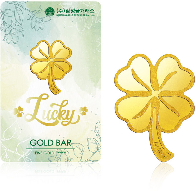 [삼성금거래소] 행운의 굿럭템 네잎클로바 골드바 1.875g