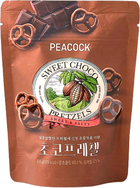 진한 초콜릿을 더한 초코 프레첼, 105g, 1개