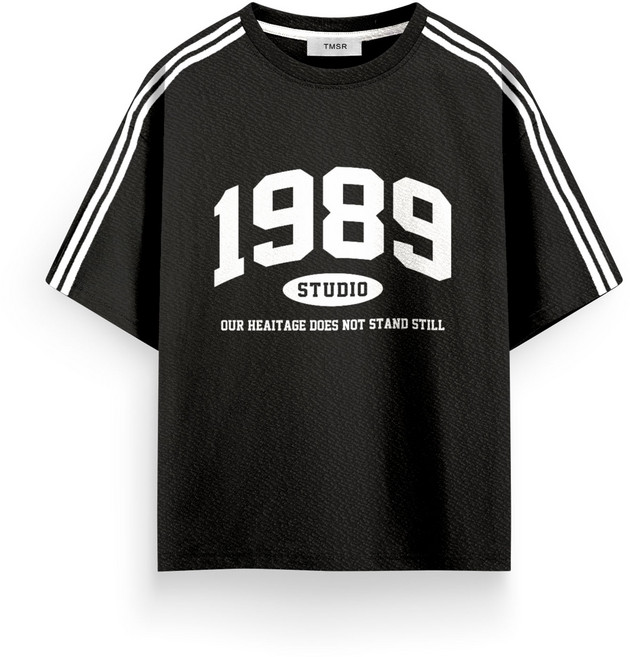 몰토벨리노 TST 1989스튜디오 리버풀 엠보 링클프리 오버핏 트랙 반팔