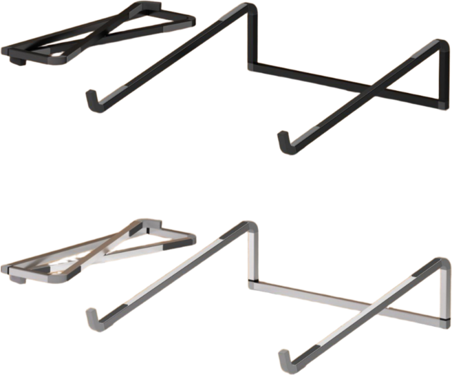 브릿지 초간단 휴대용 접이식 노트북 거치대, 브릿지실버26cm