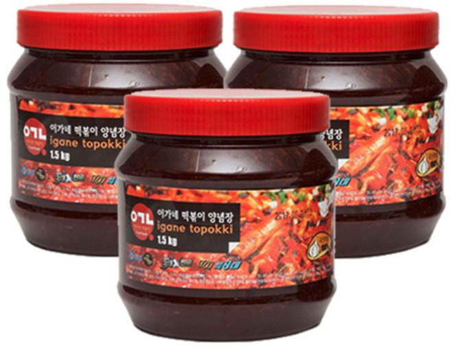 누구나 정말 맛있는 이가네 비법 오리지날 양념장 1.5kg, 3개