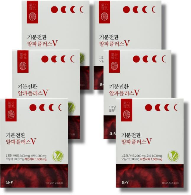 생활약속 기분전환 알파플러스 V 차전자피, 110g, 6박스