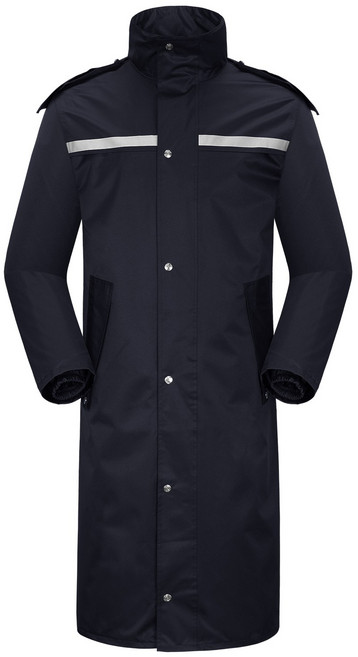 우비 비옷 판초우의 롱코트 배달 방풍 방수 남여공용, 네이비, 1개