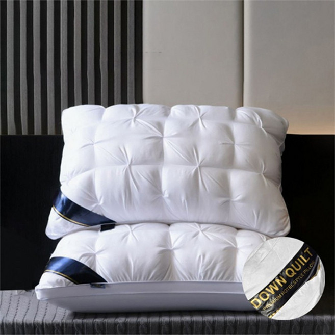 1+1 라이프핵 푹신한 호텔 베개 1000그램, 1세트, 화이트+화이트