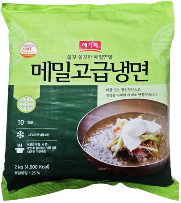 메밀고급냉면 2KG(10인분) 면사리, 1개, 2kg