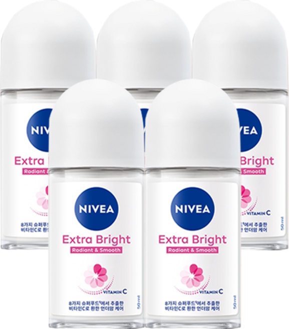 니베아 데오드란트 롤온, 50ml, 5개